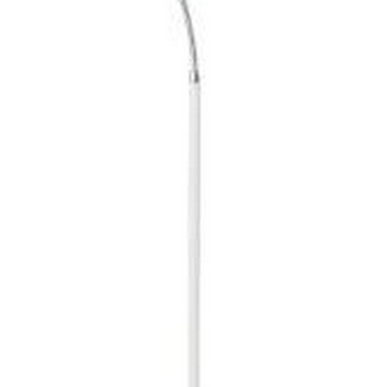 Floor Lamp With Adjustable And Bendable Gooseneck, White- Saltoro Sherpi