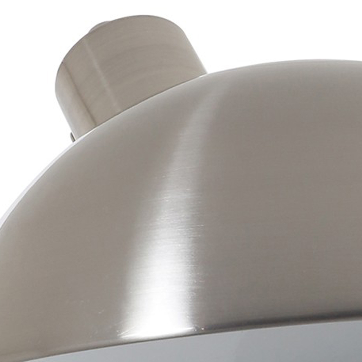 Desk Lamp With Adjustable Head And USB Port, Brushed Nickel- Saltoro Sherpi