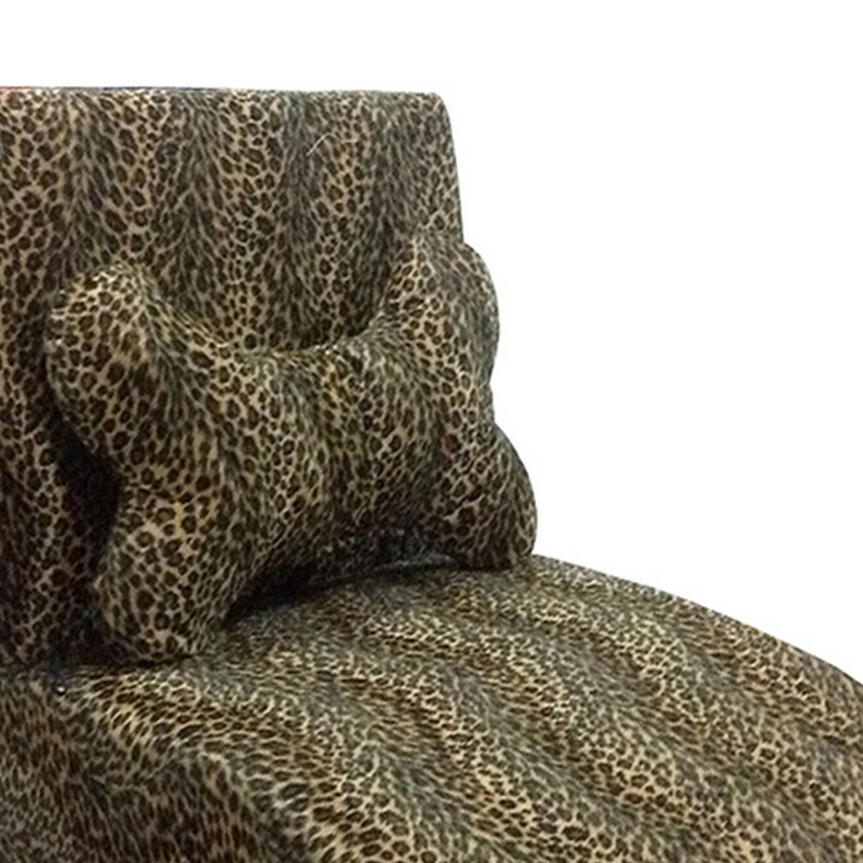 Pet Furniture With Leopard Print Fabric And Block Feet, Black And Yellow- Saltoro Sherpi