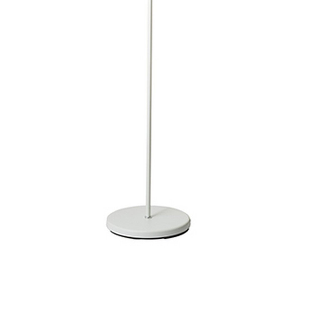 Torchiere Floor Lamp With Adjustable Disk Shade And Sleek Body, White- Saltoro Sherpi