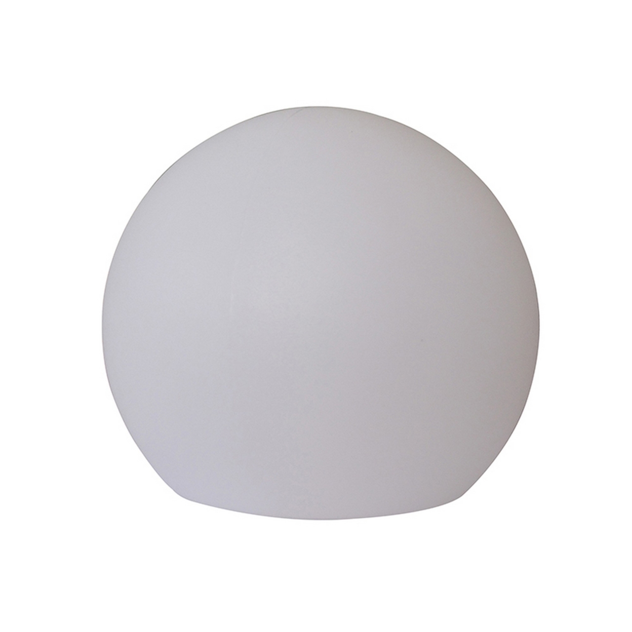Lamp With Spherical Plastic Body And Inbuilt LED,Large,White- Saltoro Sherpi