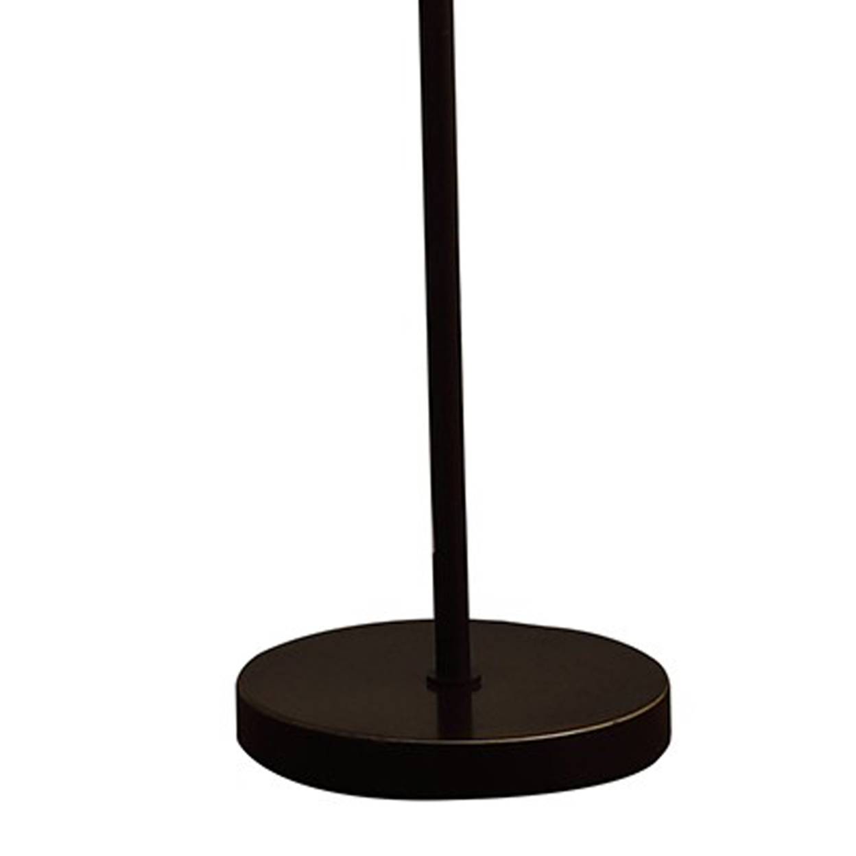 Floor Lamp With Linear Metal Base And Column Shade, Black- Saltoro Sherpi