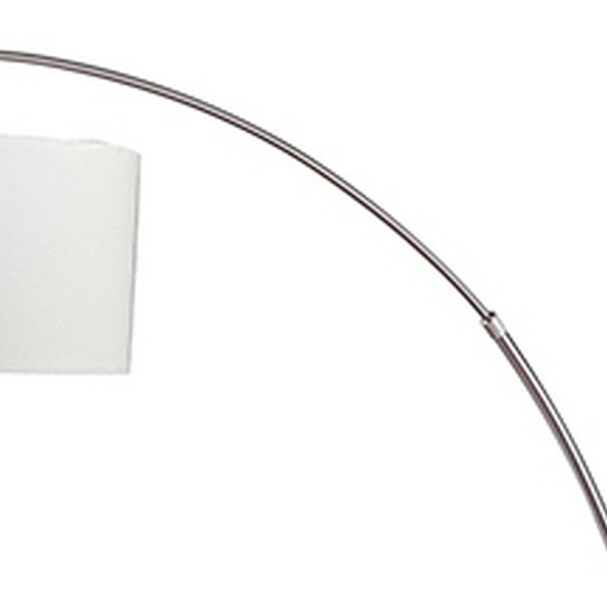 Floor Lamp With Curved Metal Frame And Drum Shade, Silver- Saltoro Sherpi