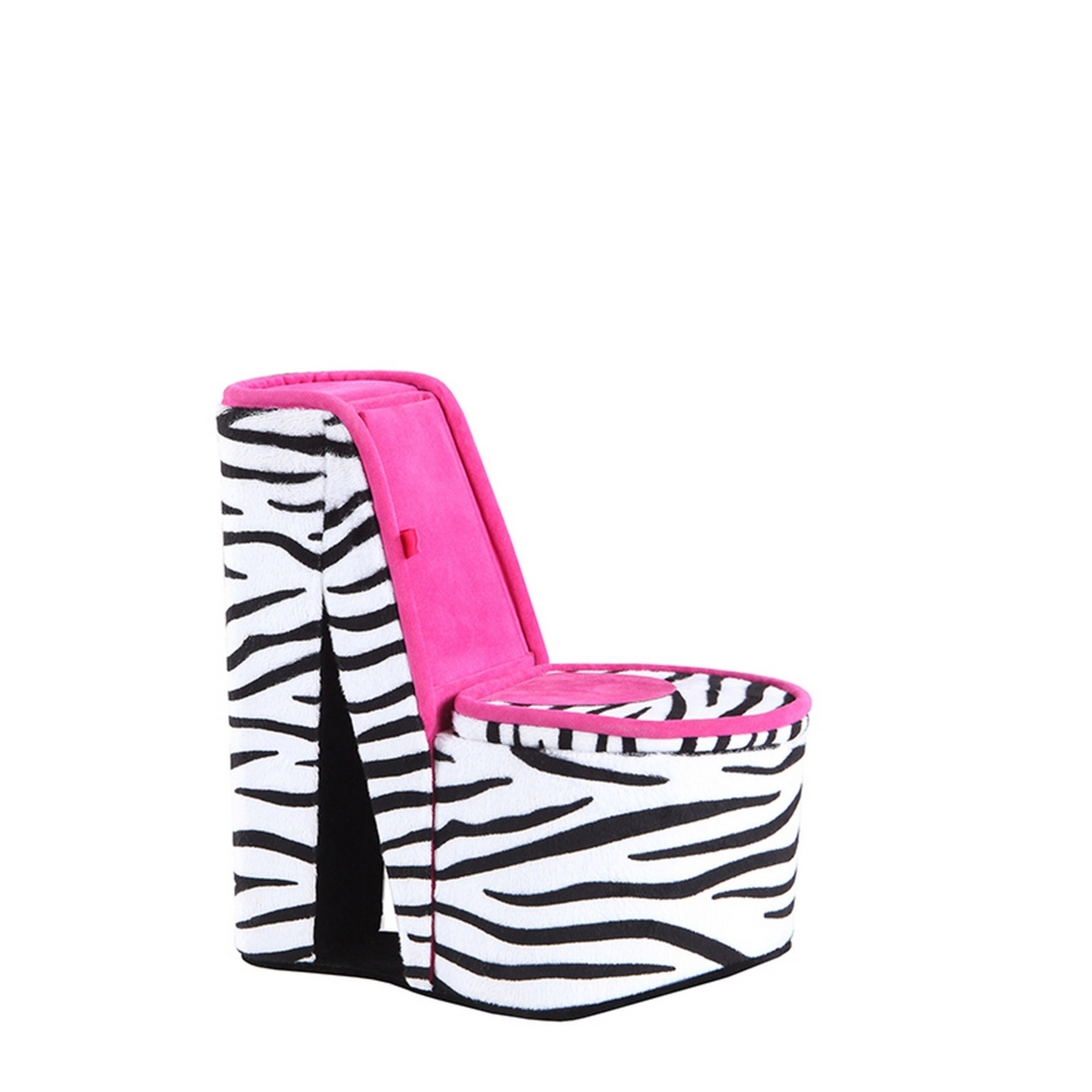 High Heel Zebra Shoe Jewelry Box With 2 Hooks, Multicolor- Saltoro Sherpi