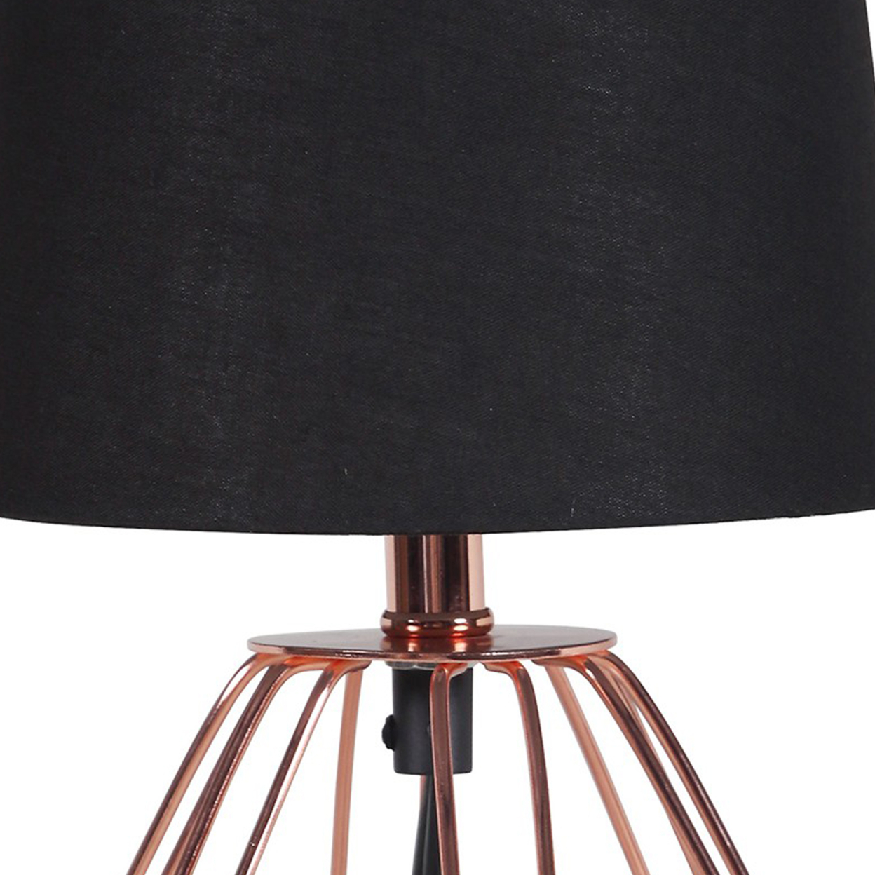Table Lamp With Hexagon Geometric Metal Base, Silver- Saltoro Sherpi