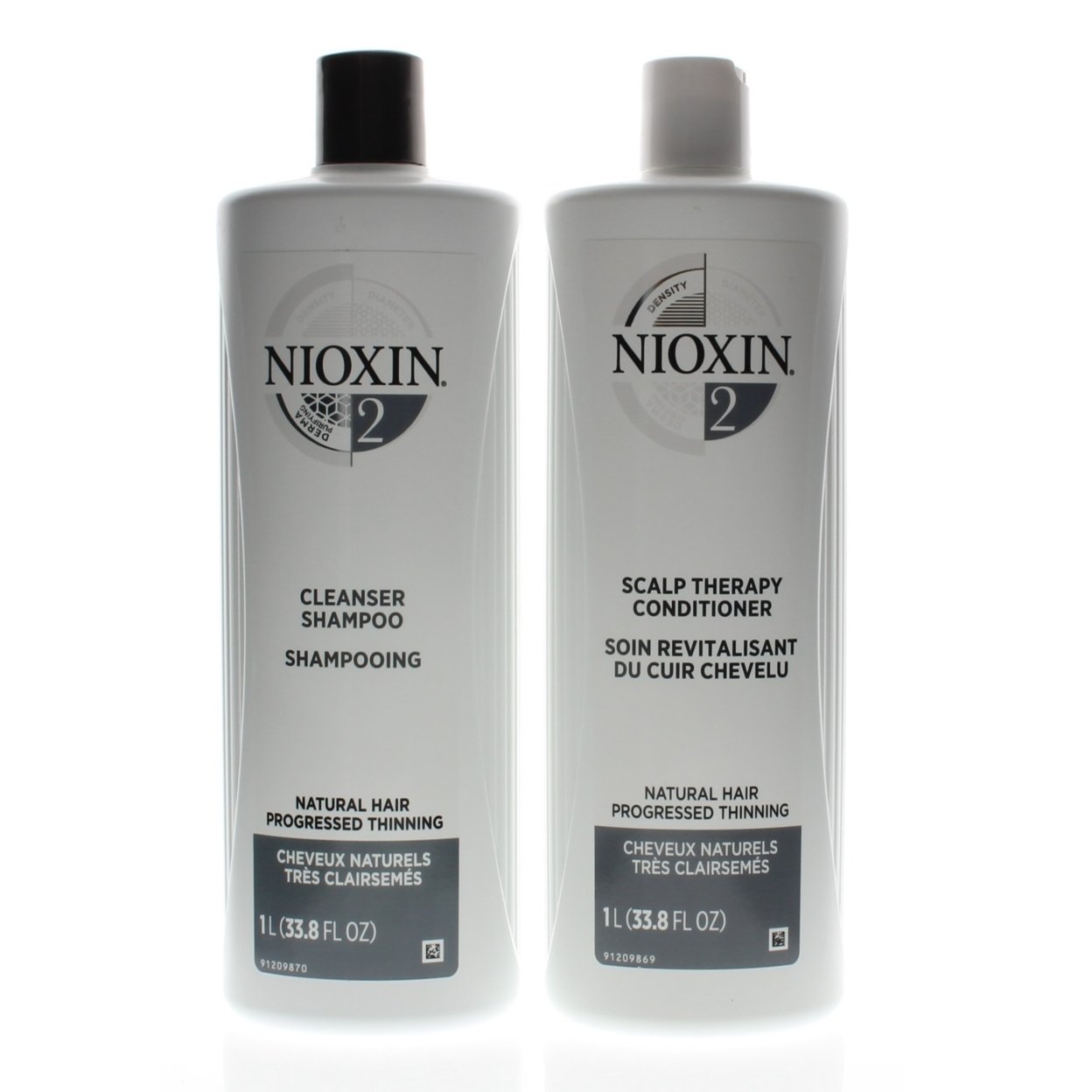 Nioxin System 2 Cleanser + Scalp Therapy, Fine Hair Liter Duo