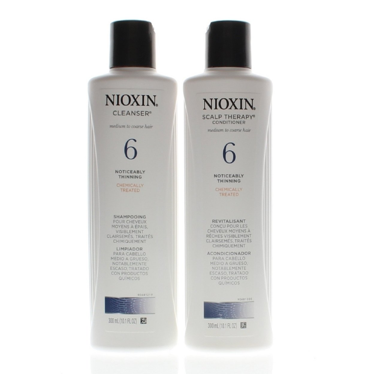 Nioxin System 6 Cleanser + Scalp Therapy, Medium To Coarse 2 X 10.1oz Combo