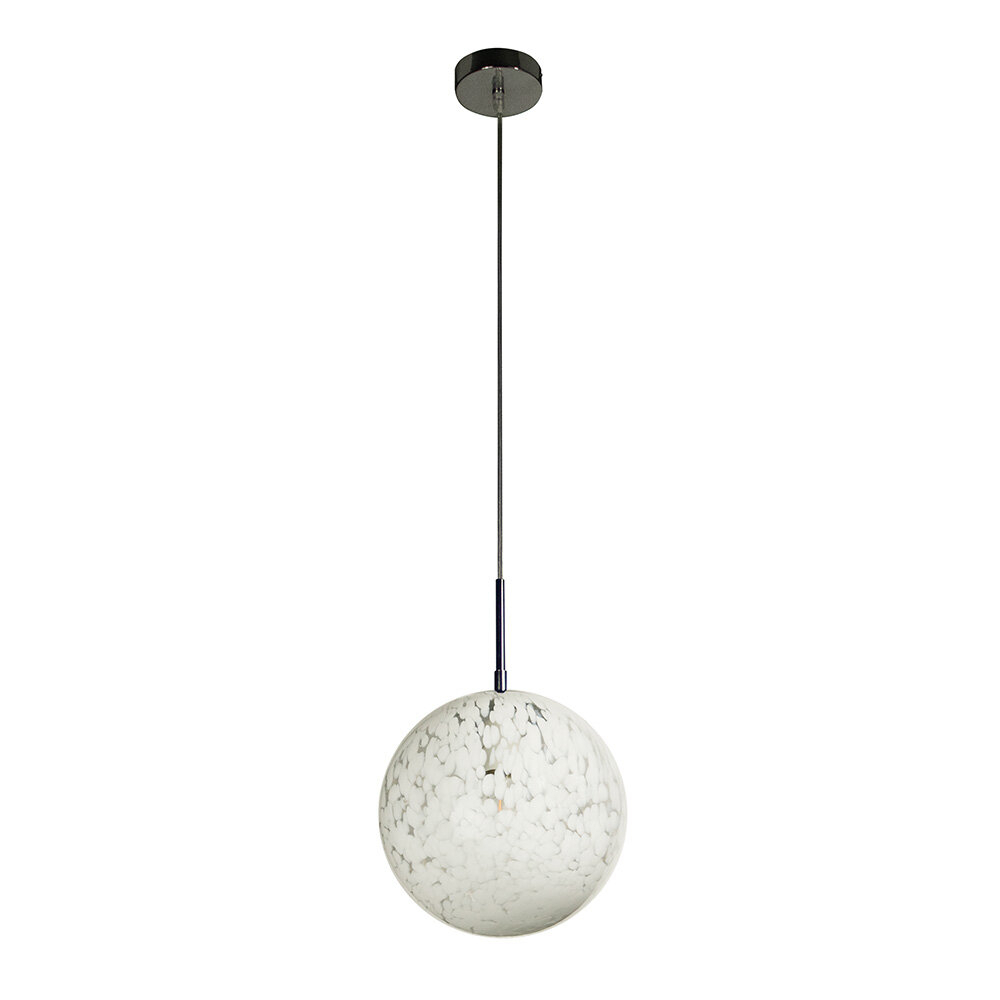 Bushnell Ball Pendant Light Fixture, White Orb with Elegant Glow, Foyer Lighting Home Decor for Entryways, Dining and Living Room