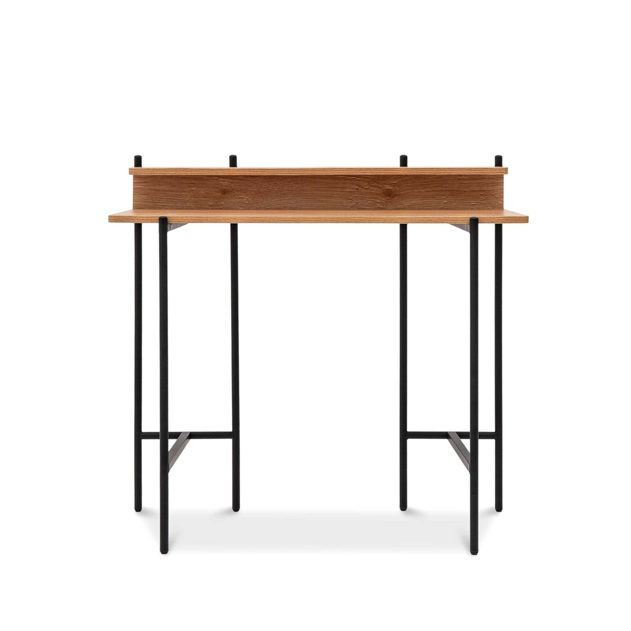 Querencia 34"H Study / Writing Desk with Acacia Top and Steel Legs-31"