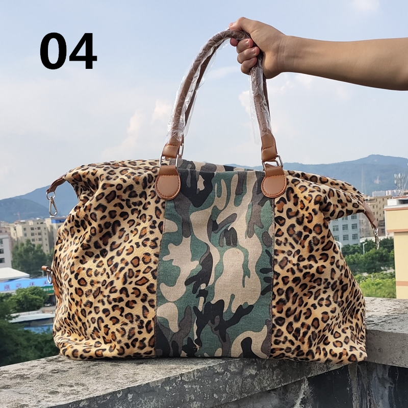 Travel Bag Leopard Striped Camouflage Dudan Flower Big Bag - 4