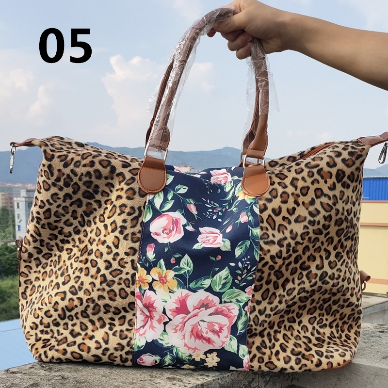 Travel Bag Leopard Striped Camouflage Dudan Flower Big Bag - 5