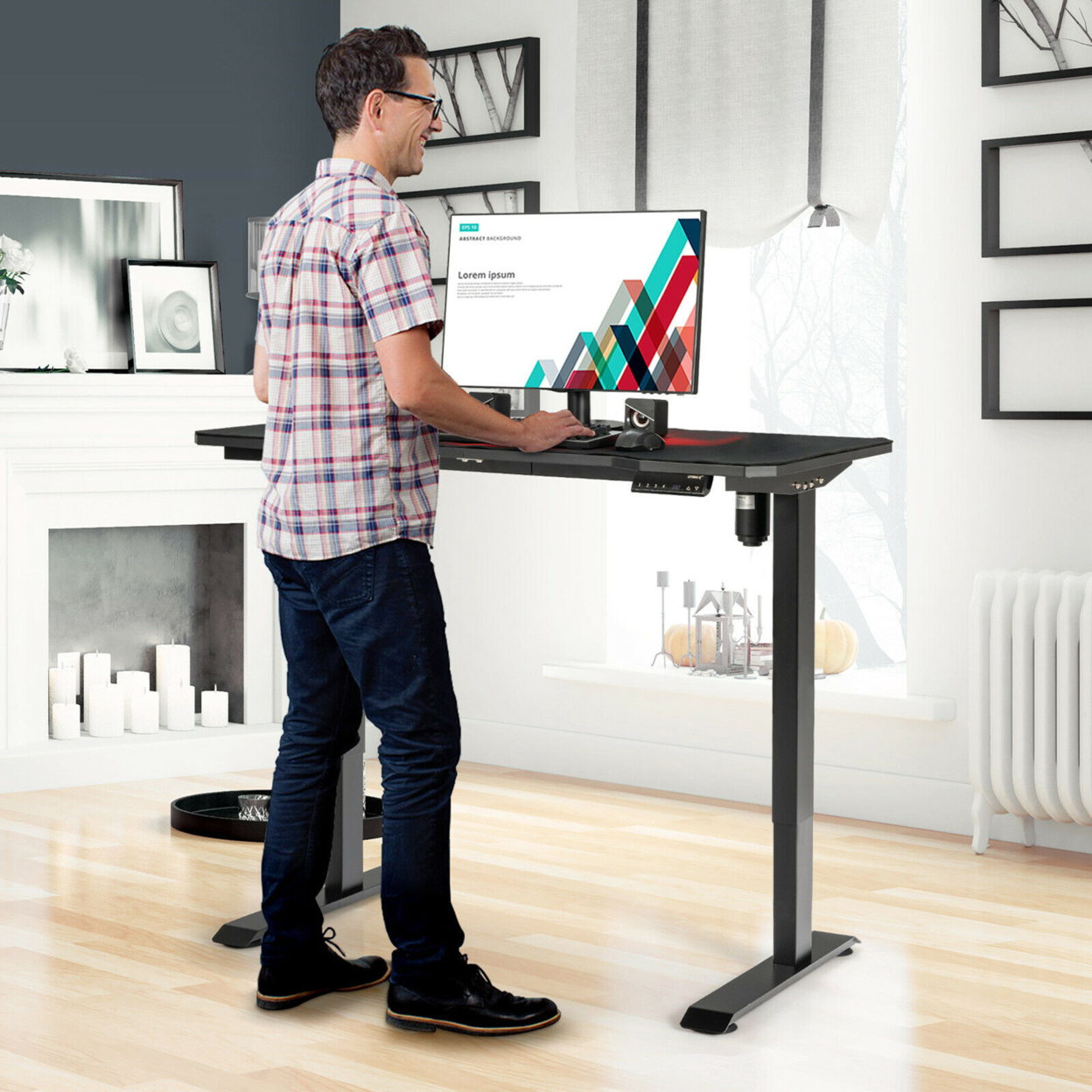 Electric Standing Gaming Desk Sit To Stand Height Adjustable Splice Board