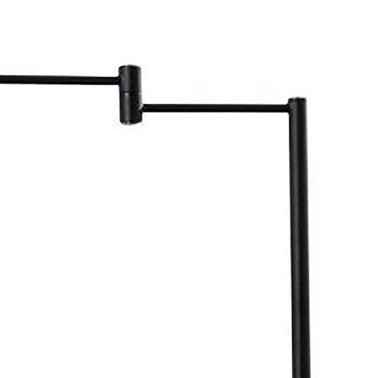 Desk Lamp With Adjustable Swing Metal Arm, Black- Saltoro Sherpi