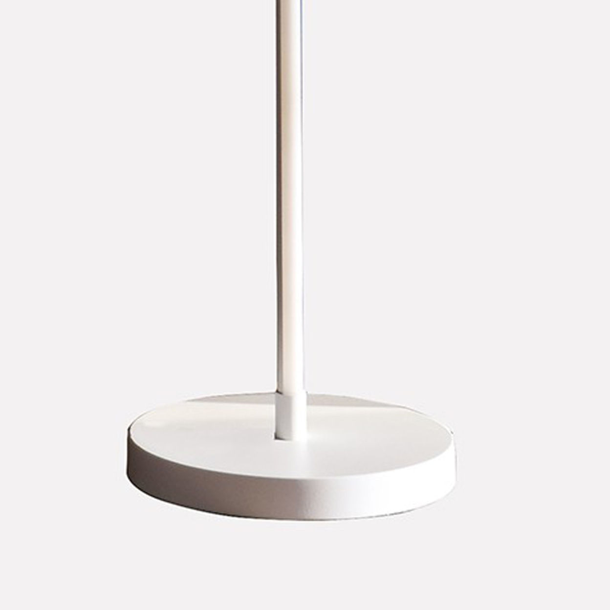 Floor Lamp With Metal Curved Integrated LED, Matte White- Saltoro Sherpi
