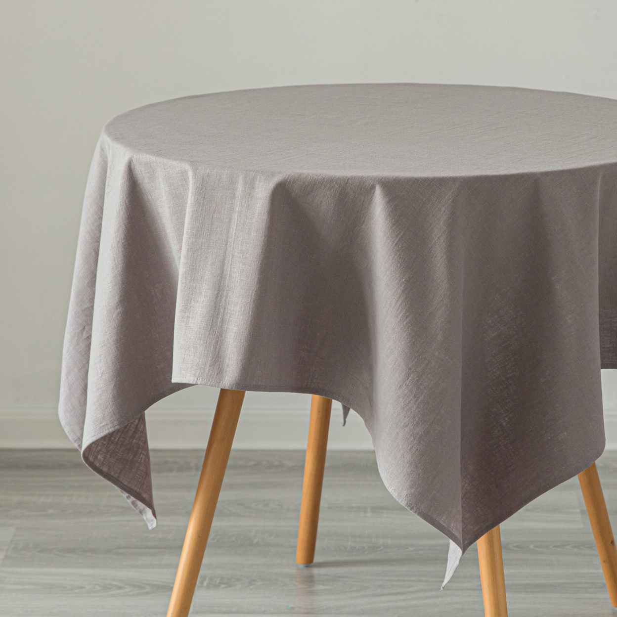 Deerlux 100 Percent Pure Linen Washable Tablecloth Solid Color - 52 X 78 In. Pink