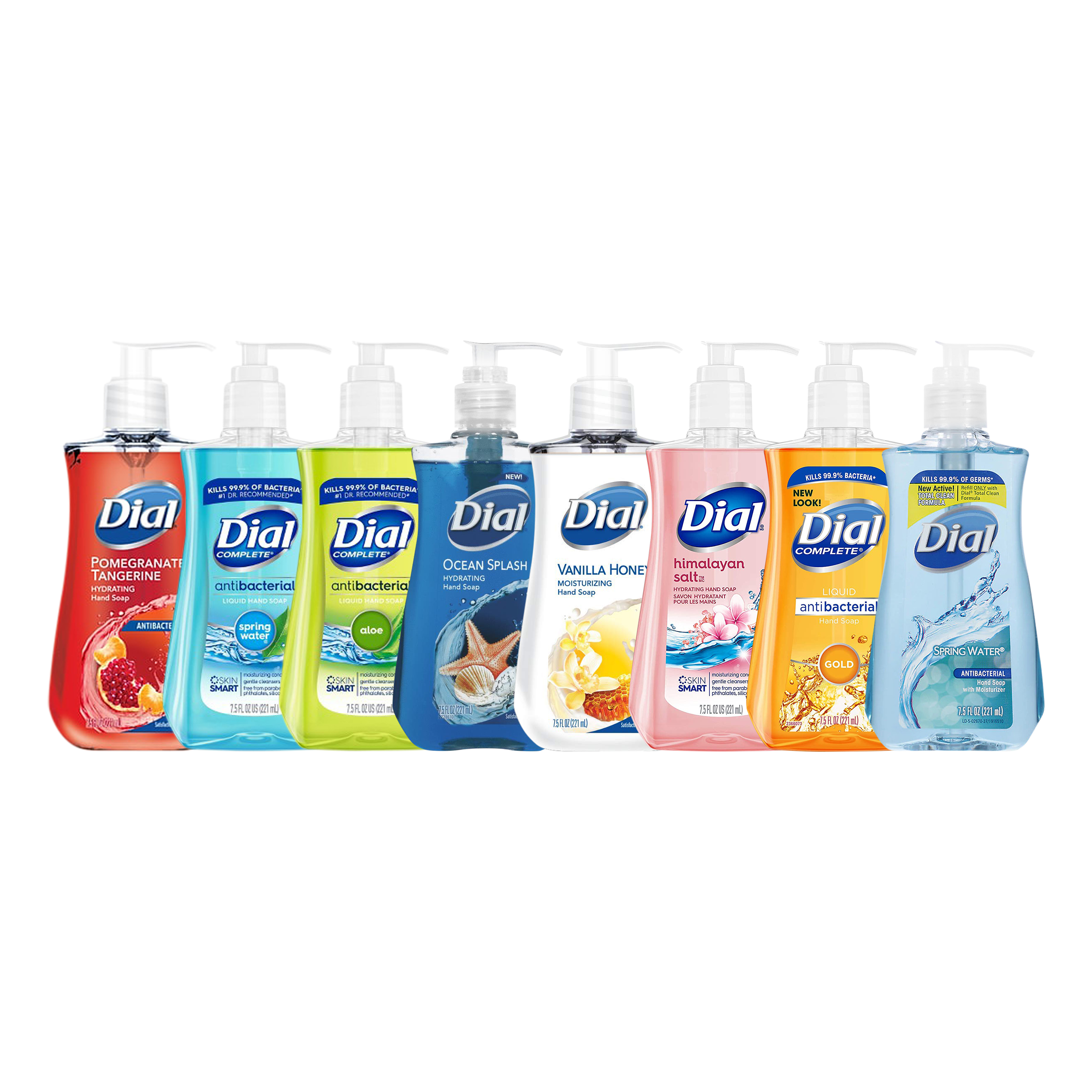 8 Pack Dial Antibacterial Liquid Hand Soap,7.5 Ounce
