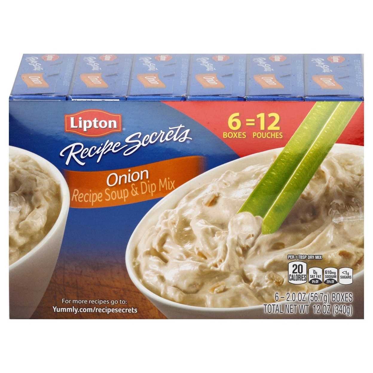 Lipton Onion Recipe Soup And Dip Mix, 2 Ounce (6 Count)
