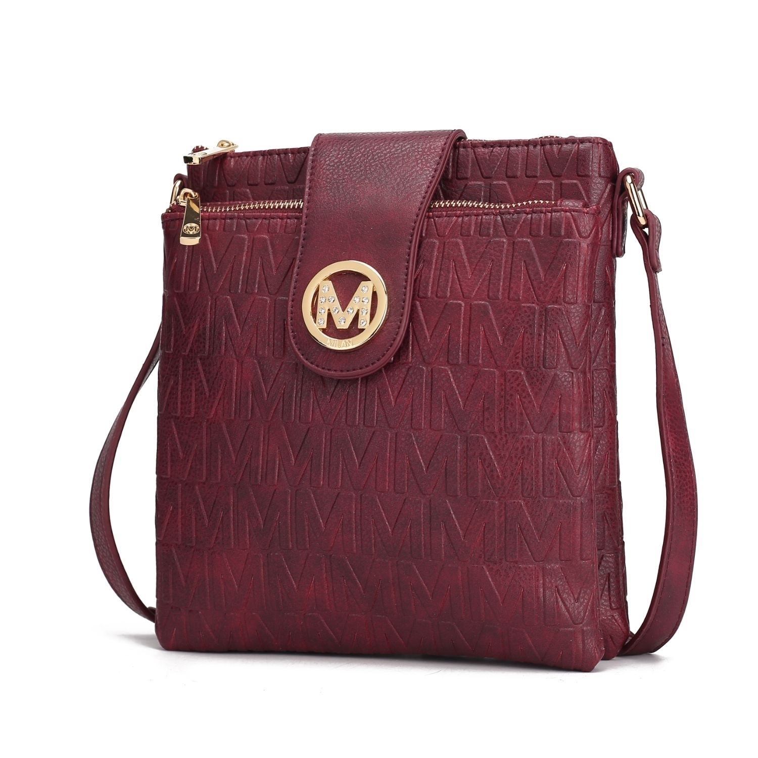 MKF Collection Sarah Crossbody Handbag By Mia K. - Burgundy