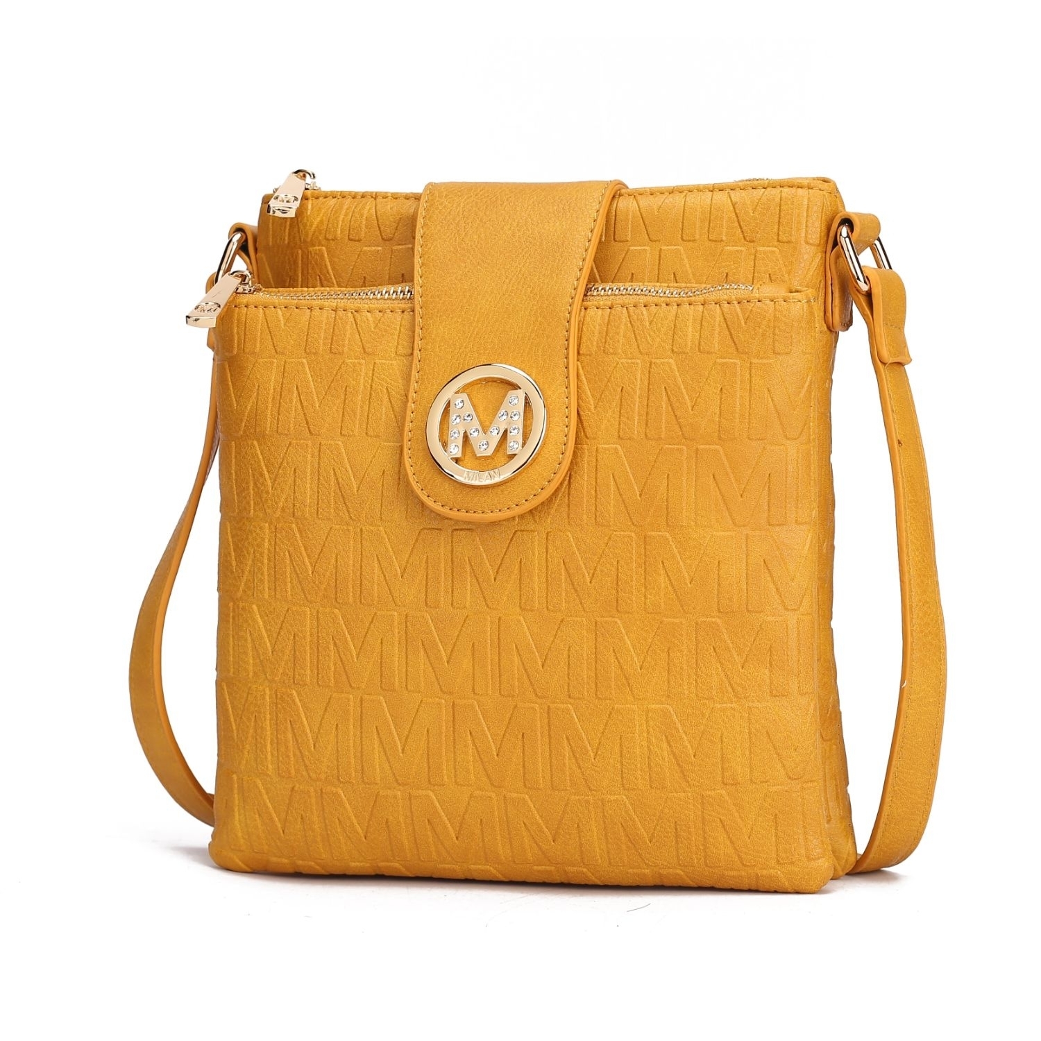 MKF Collection Sarah Crossbody Handbag By Mia K. - Mustard