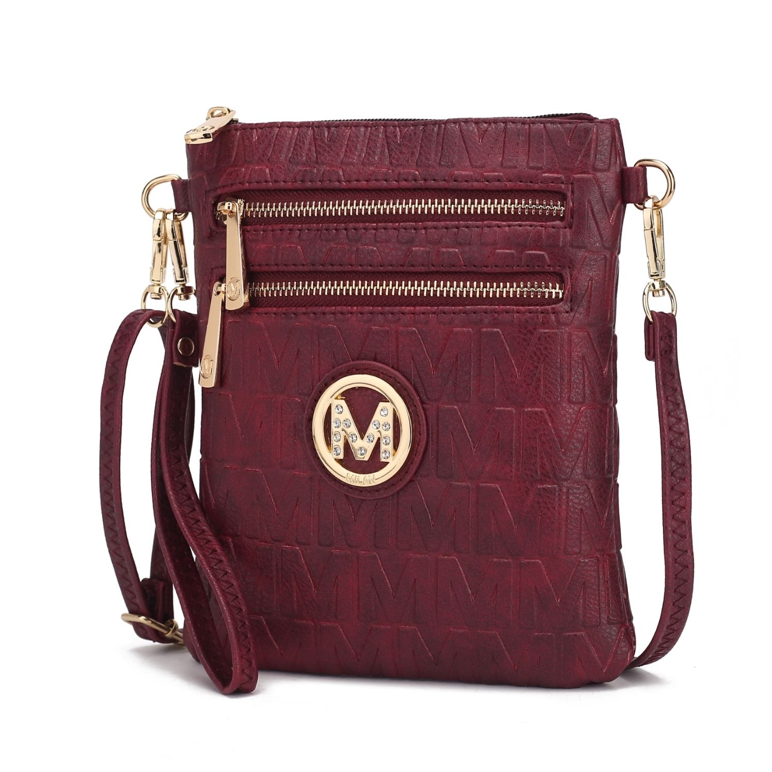 MKF Collection Scarlett Crossbody Handbag By Mia K. - Burgundy