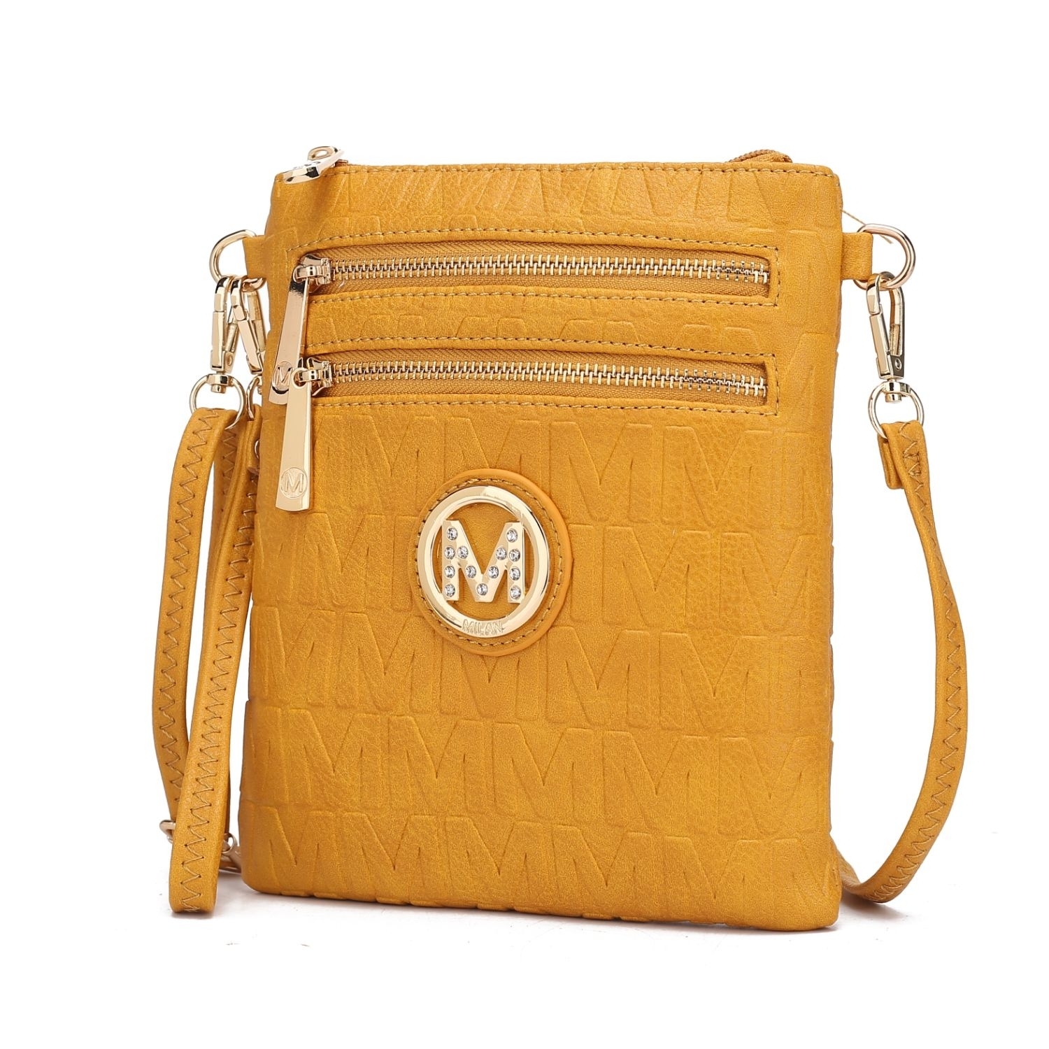 MKF Collection Scarlett Crossbody Handbag By Mia K. - Mustard