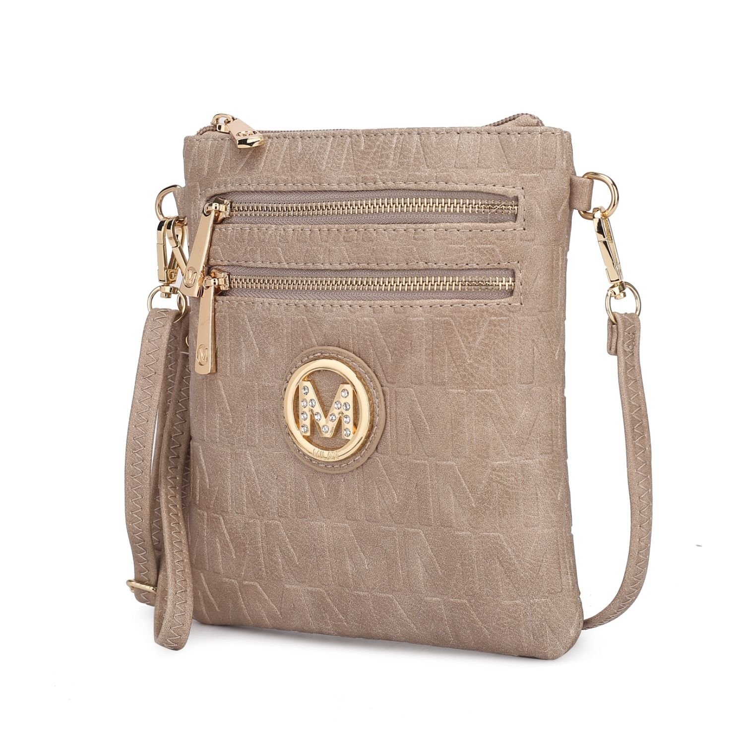 MKF Collection Scarlett Crossbody Handbag By Mia K. - Taupe