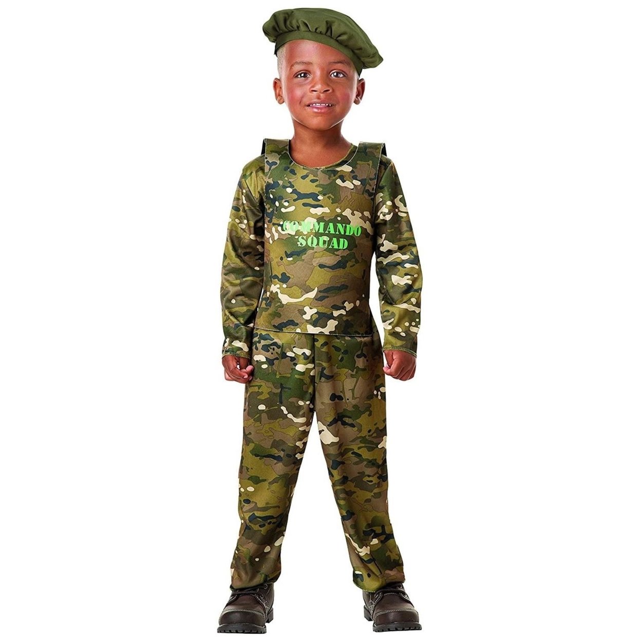 Military Army Commando Boys Size 2-4 T Soldier Strong Camo Costume Jumpsuit Seasons