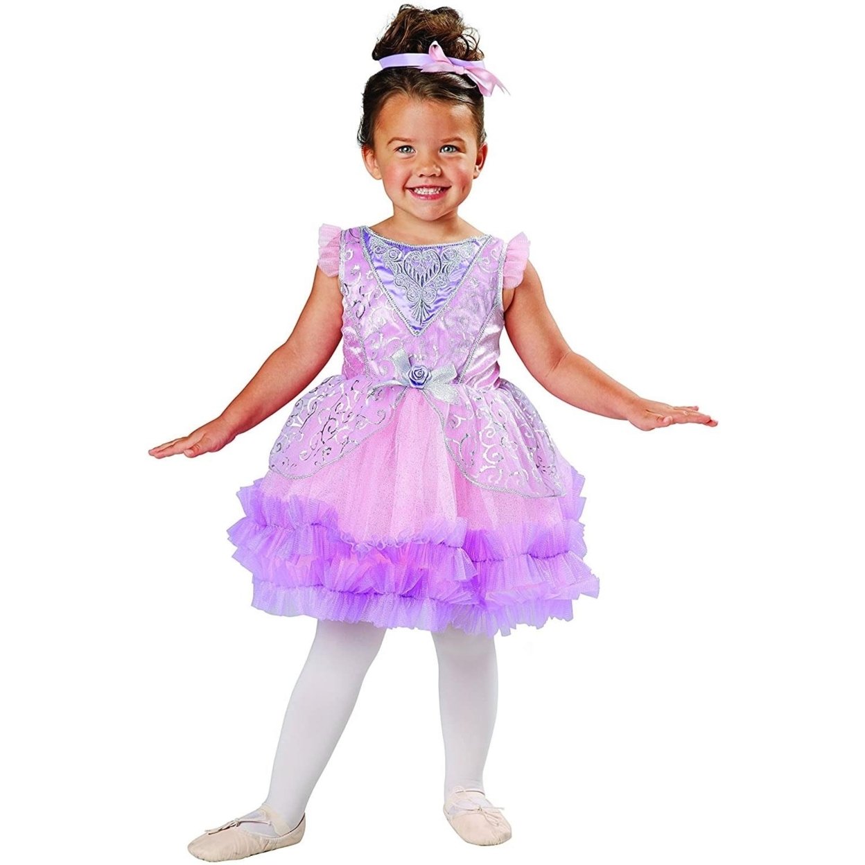 Ballerina Princess Girls Size 2-4T Pink Ruffle Ballroom Dress Costume Seasons
