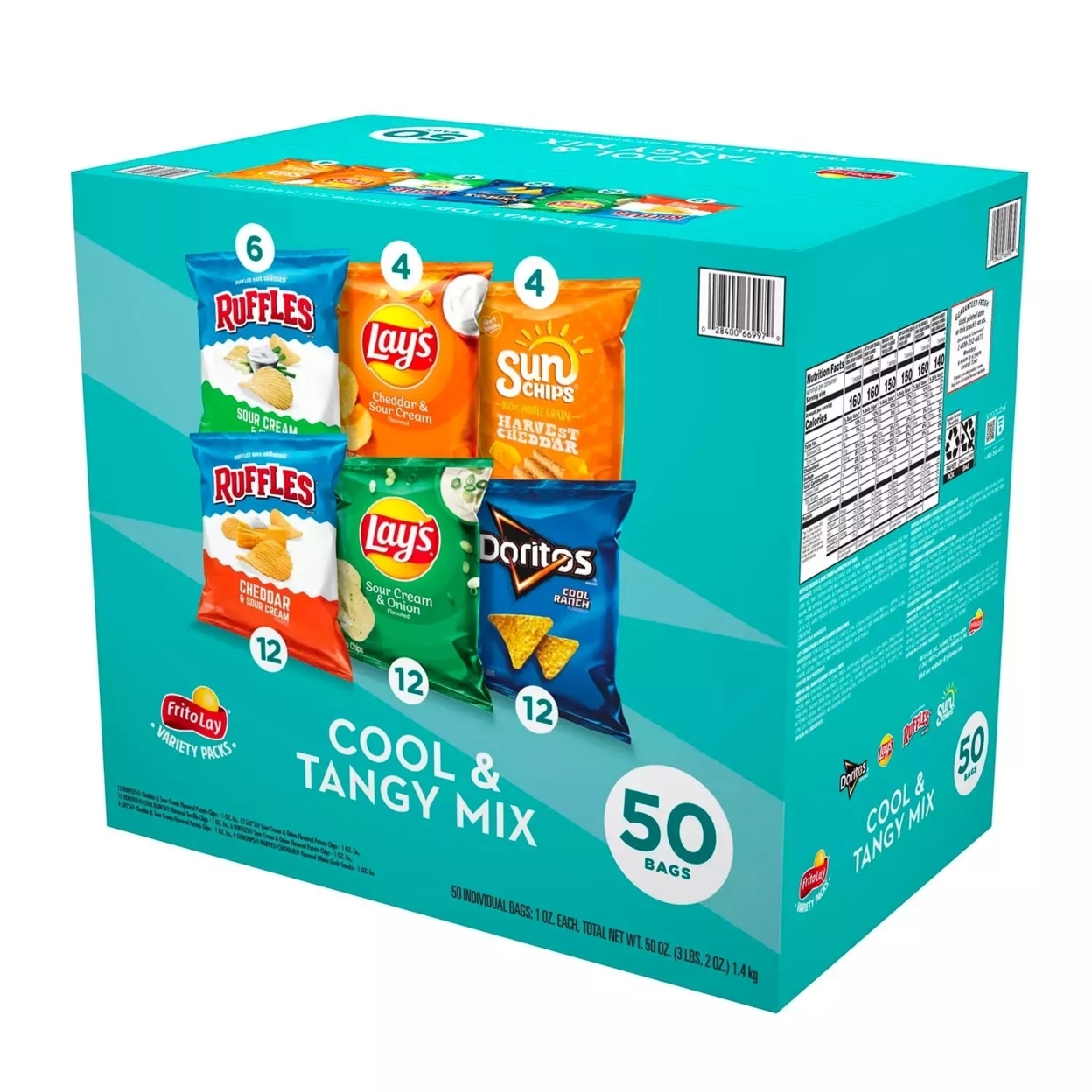 Frito-Lay Cool And Tangy Mix Variety Pack (50 Count)