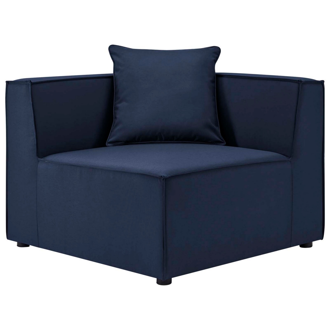 Saybrook Outdoor Patio Upholstered Sectional Sofa Corner Chair, Navy