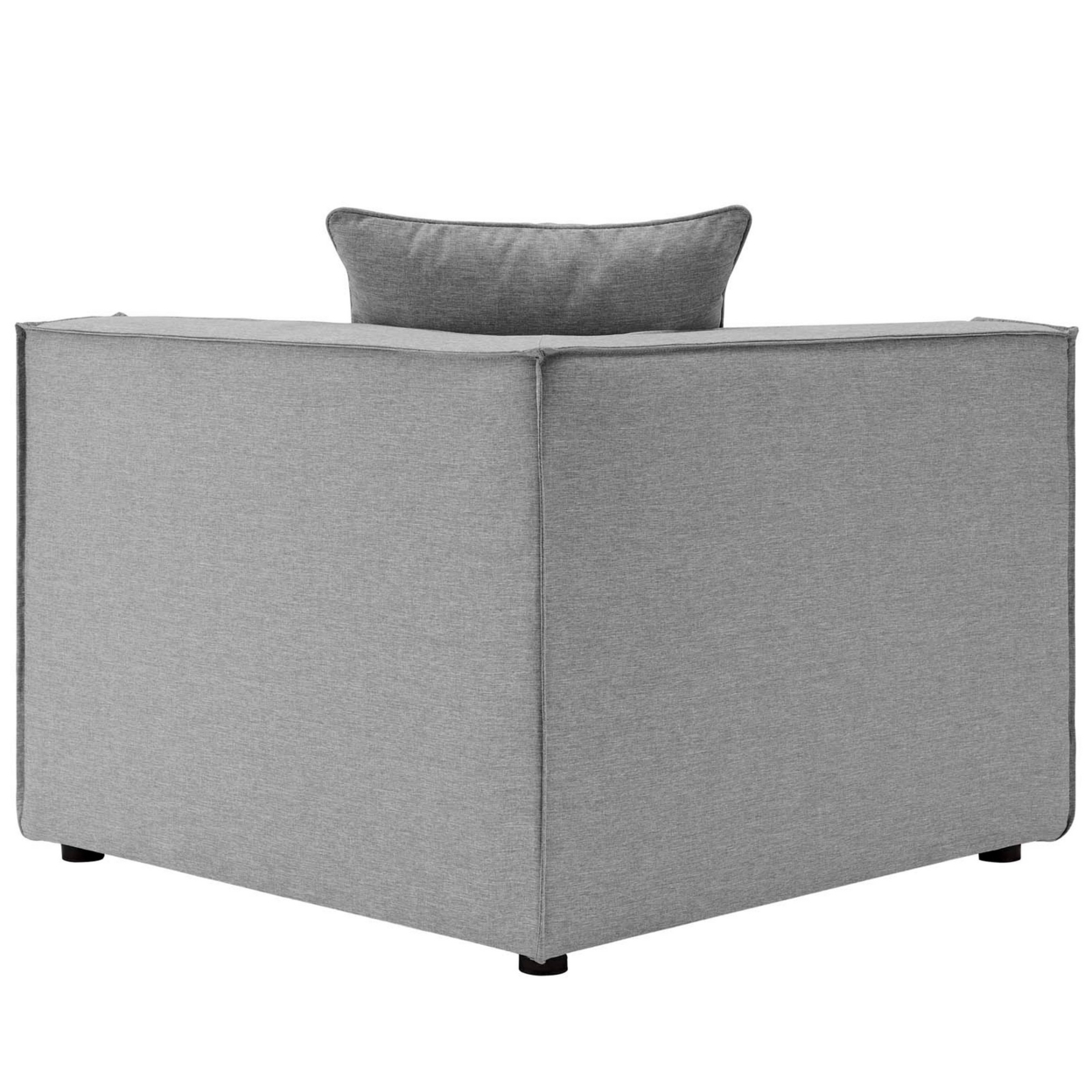 Saybrook Outdoor Patio Upholstered Sectional Sofa Corner Chair, Gray