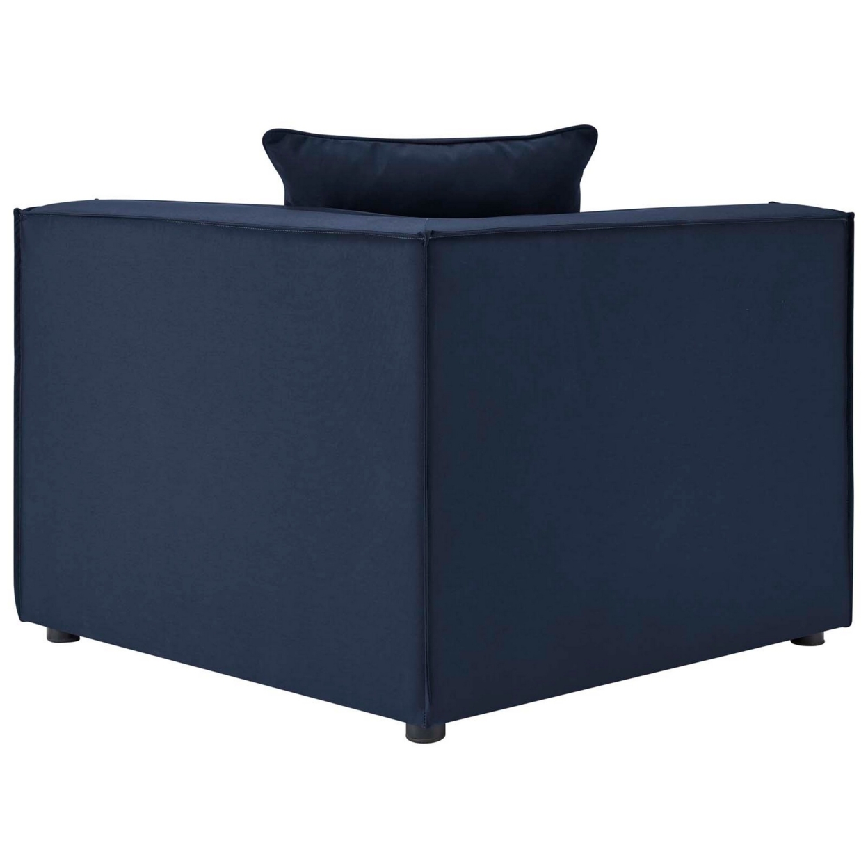 Saybrook Outdoor Patio Upholstered Sectional Sofa Corner Chair, Navy
