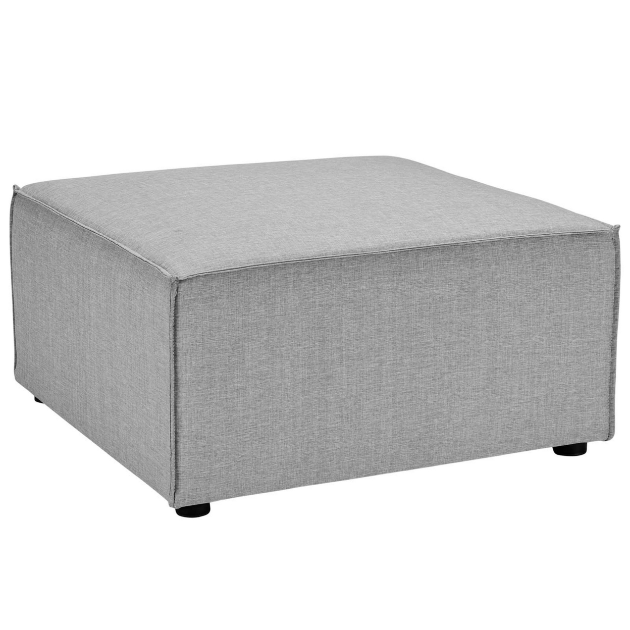 Saybrook Outdoor Patio Upholstered Sectional Sofa Ottoman, Gray
