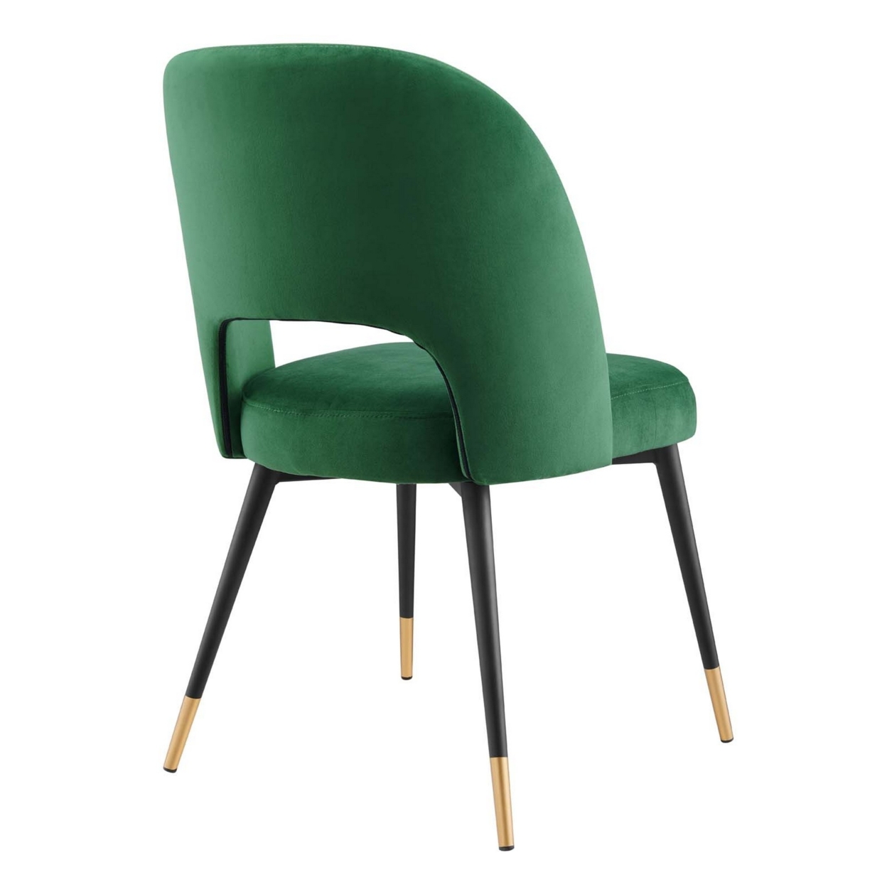 Rouse Performance Velvet Dining Side Chair, Emerald