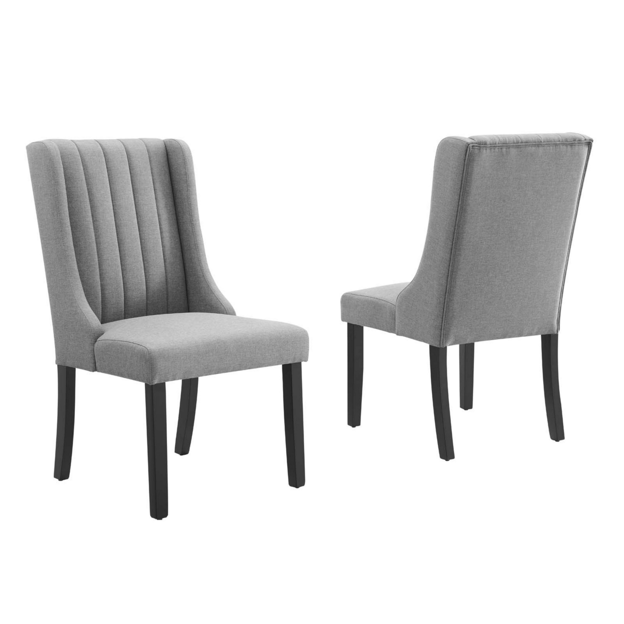 Renew Parsons Fabric Dining Side Chairs - Set Of 2, Light Gray