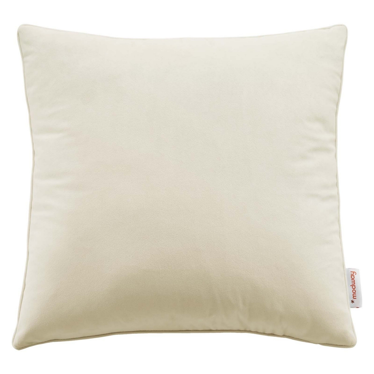 Enhance 18 Performance Velvet Throw Pillow, Ivory