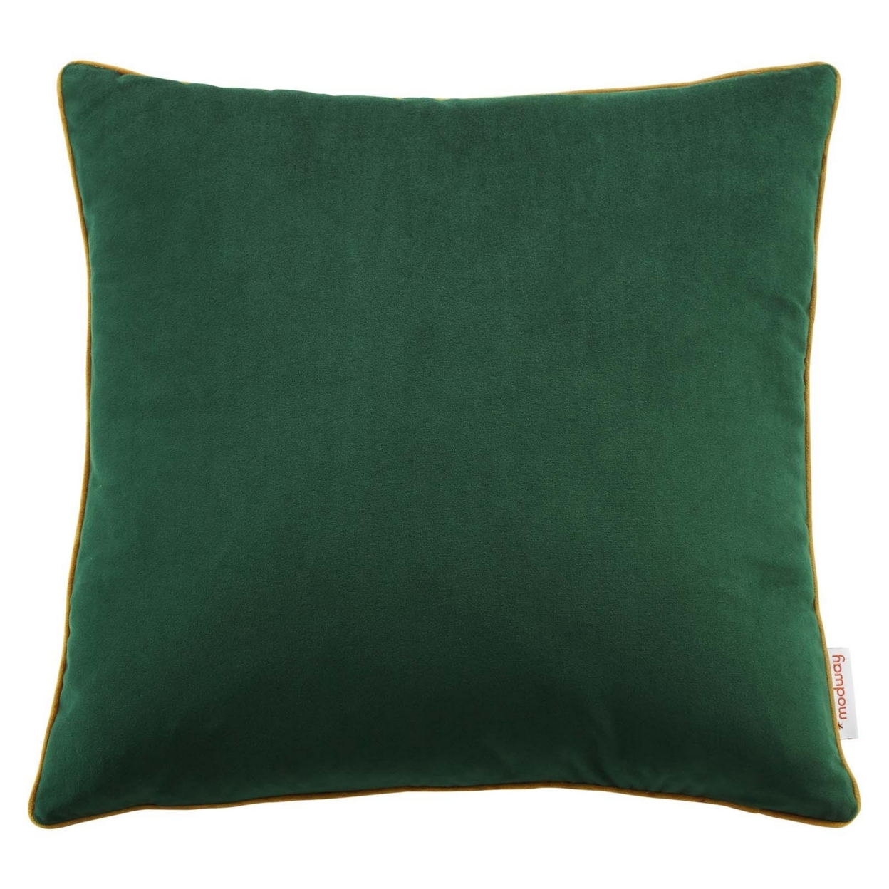 Accentuate 18 Performance Velvet Throw Pillow, Green Cognac