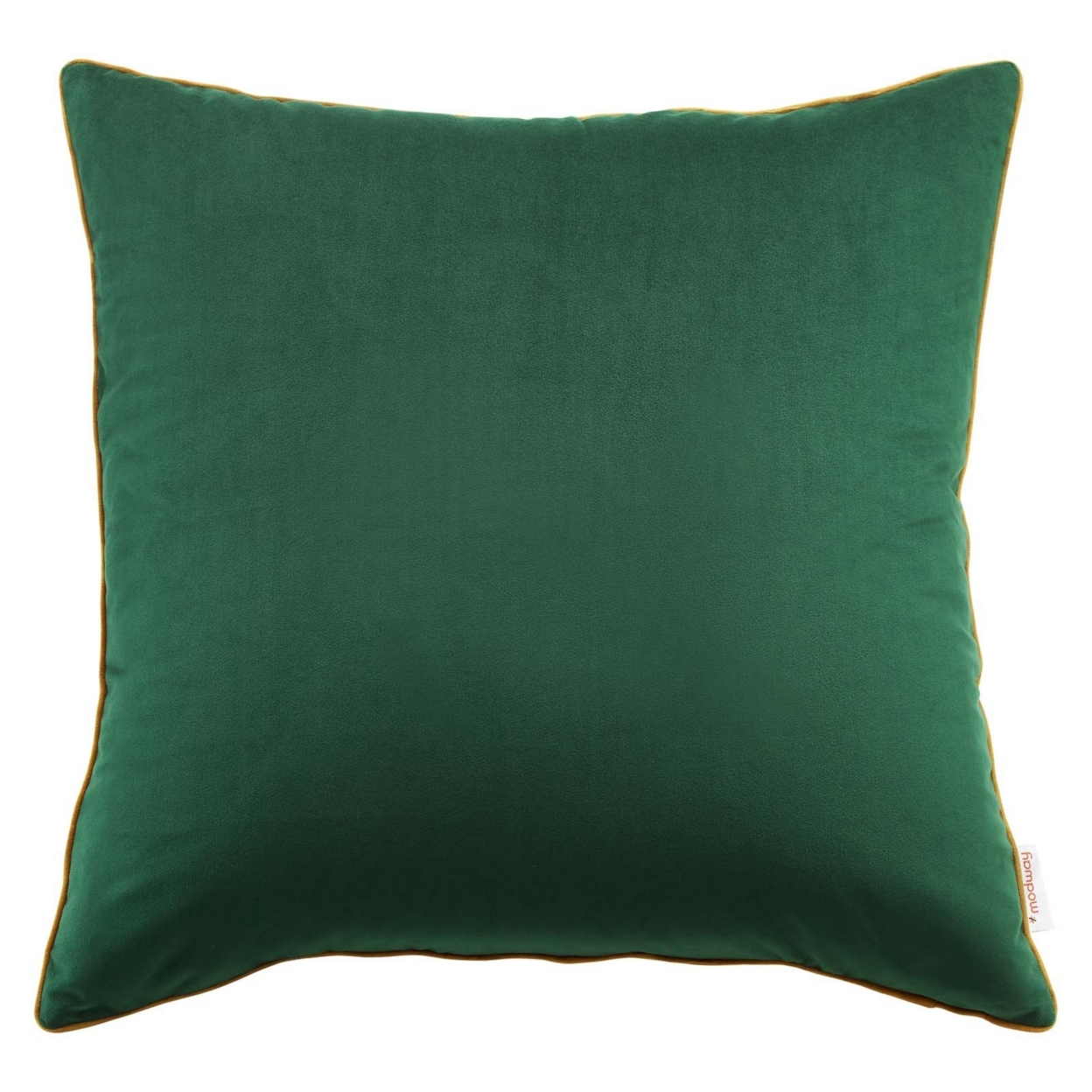 Accentuate 24 Performance Velvet Throw Pillow, Green Cognac