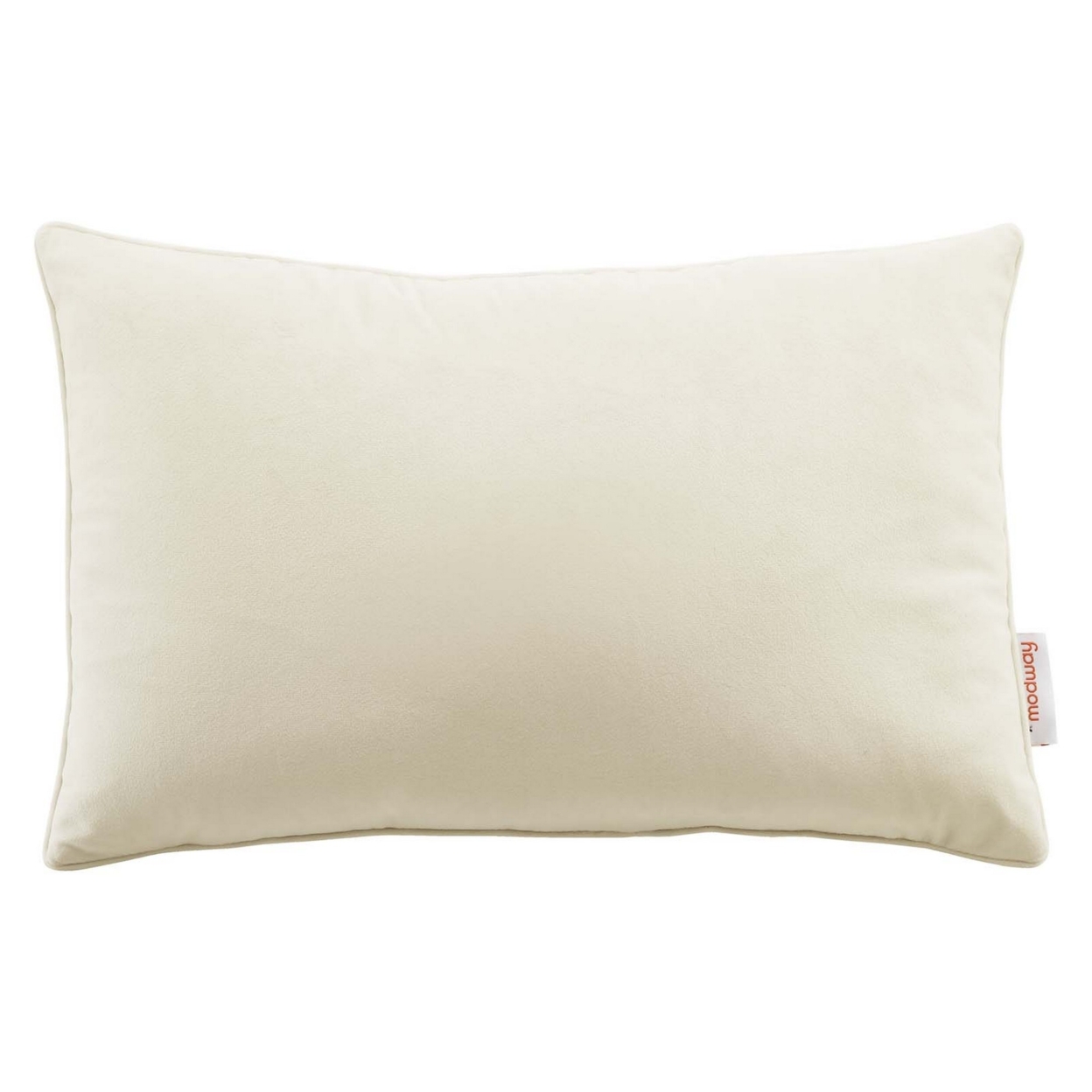 Enhance 18 Lumbar Performance Velvet Throw Pillow, Ivory