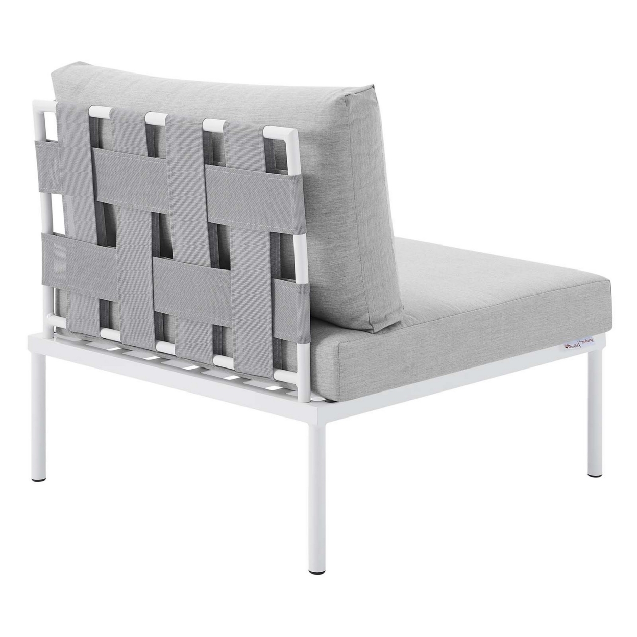 Harmony Sunbrella? Outdoor Patio Aluminum Armless Chair, Gray Gray