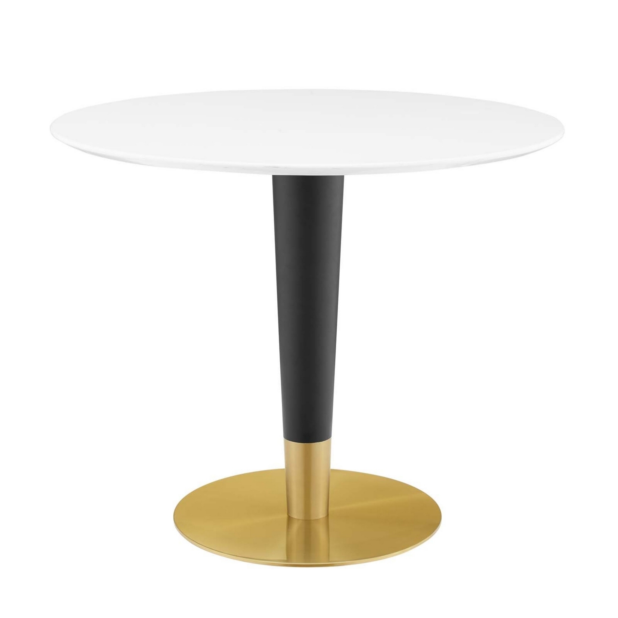 Zinque 36 Dining Table, Gold White