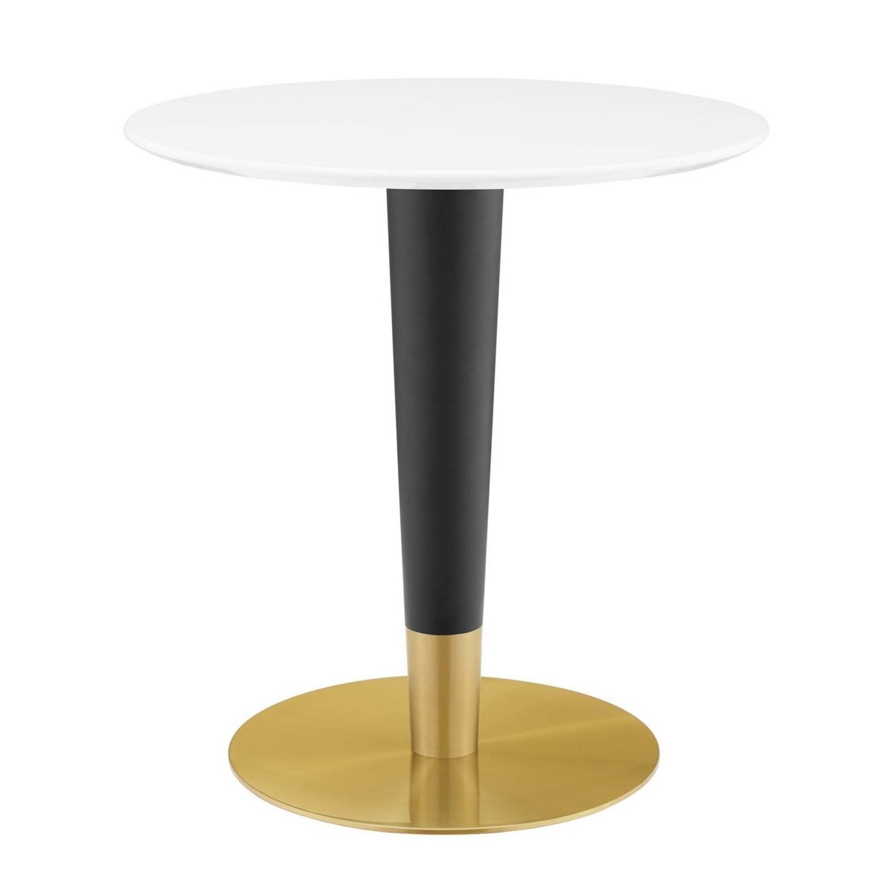 Zinque 28 Dining Table, Gold White