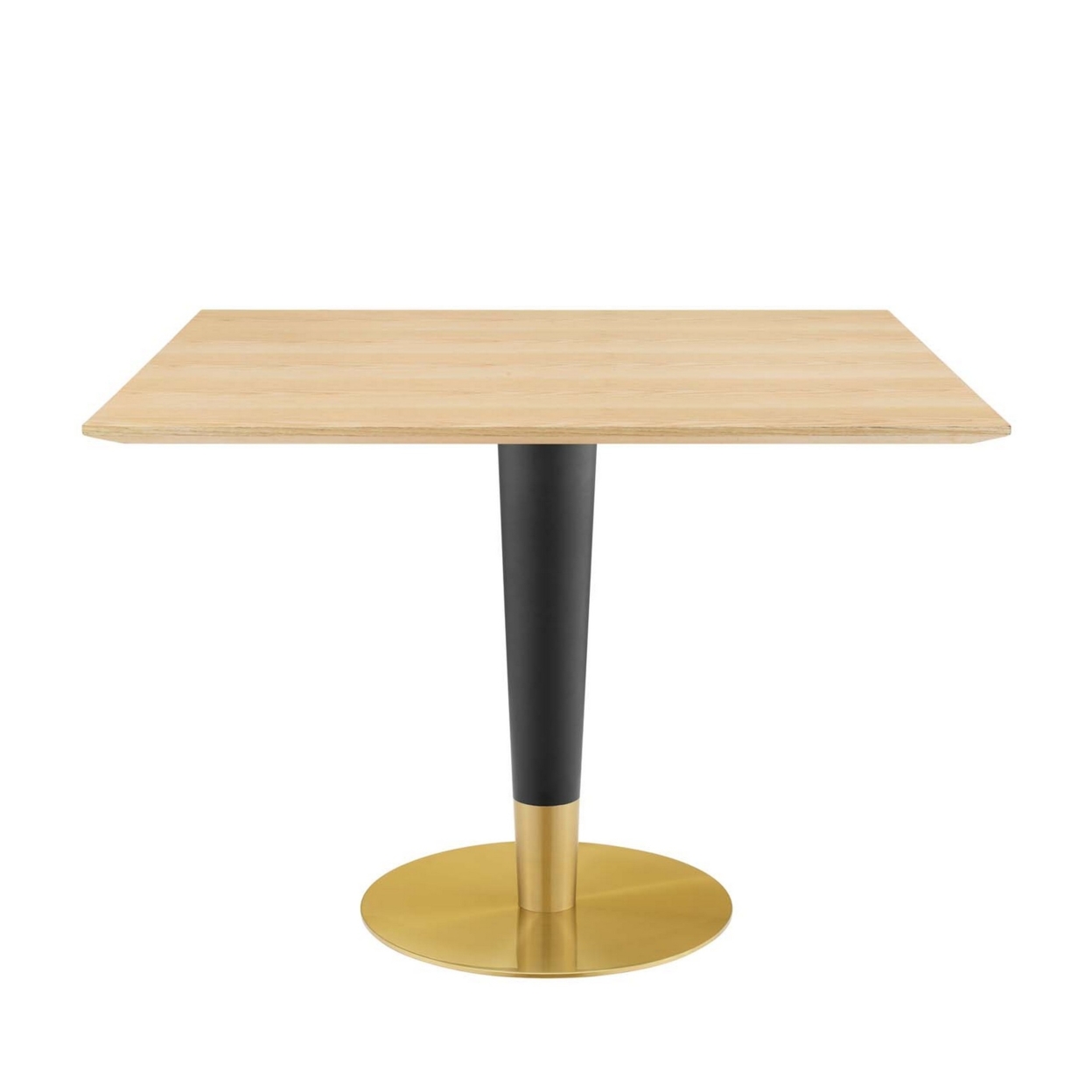 Zinque 40 Square Dining Table, Gold Natural