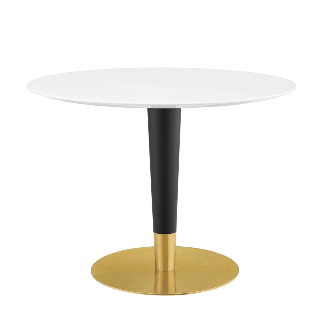 Zinque 40 Dining Table, Gold White