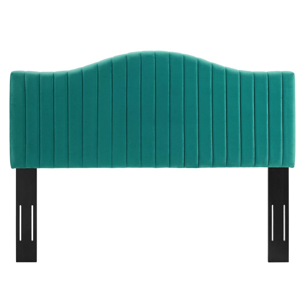 Brielle Channel Tufted Performance Velvet Full Or Queen Headboard, Teal