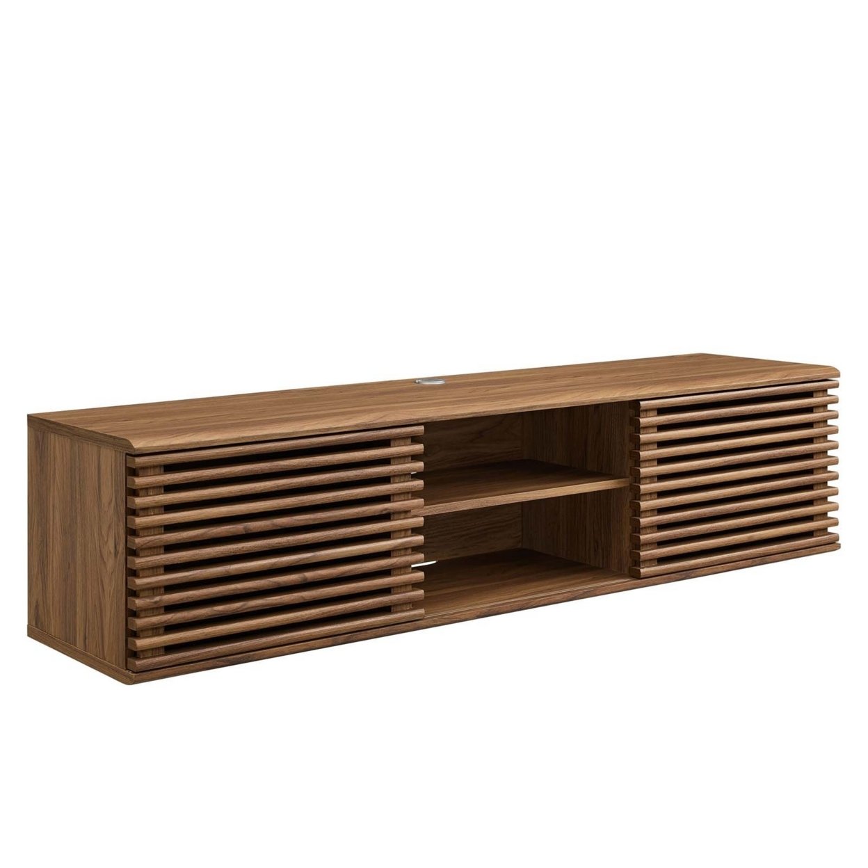 Render 60 Wall-Mount Media Console TV Stand, Walnut