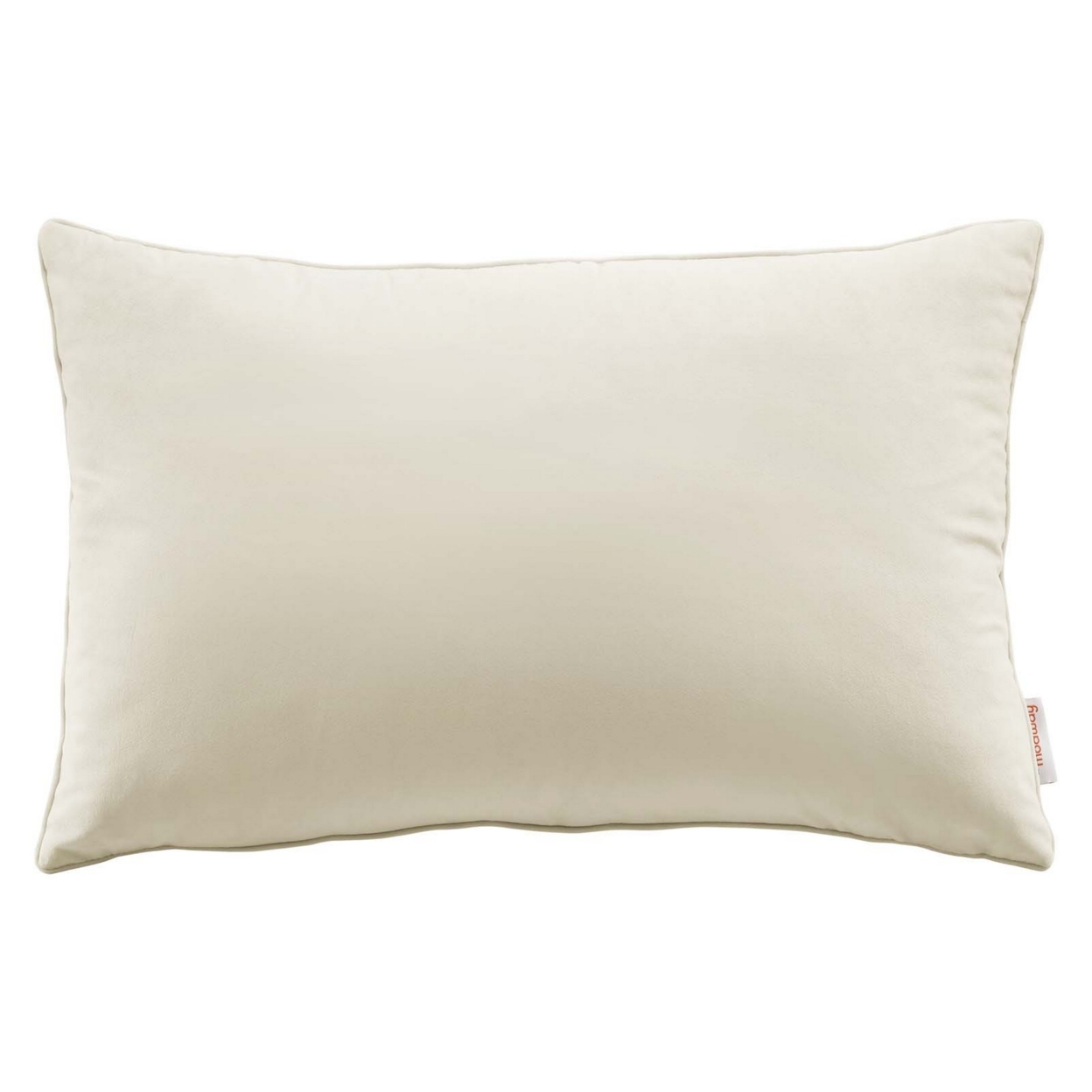 Enhance 24 Lumbar Performance Velvet Throw Pillow, Ivory