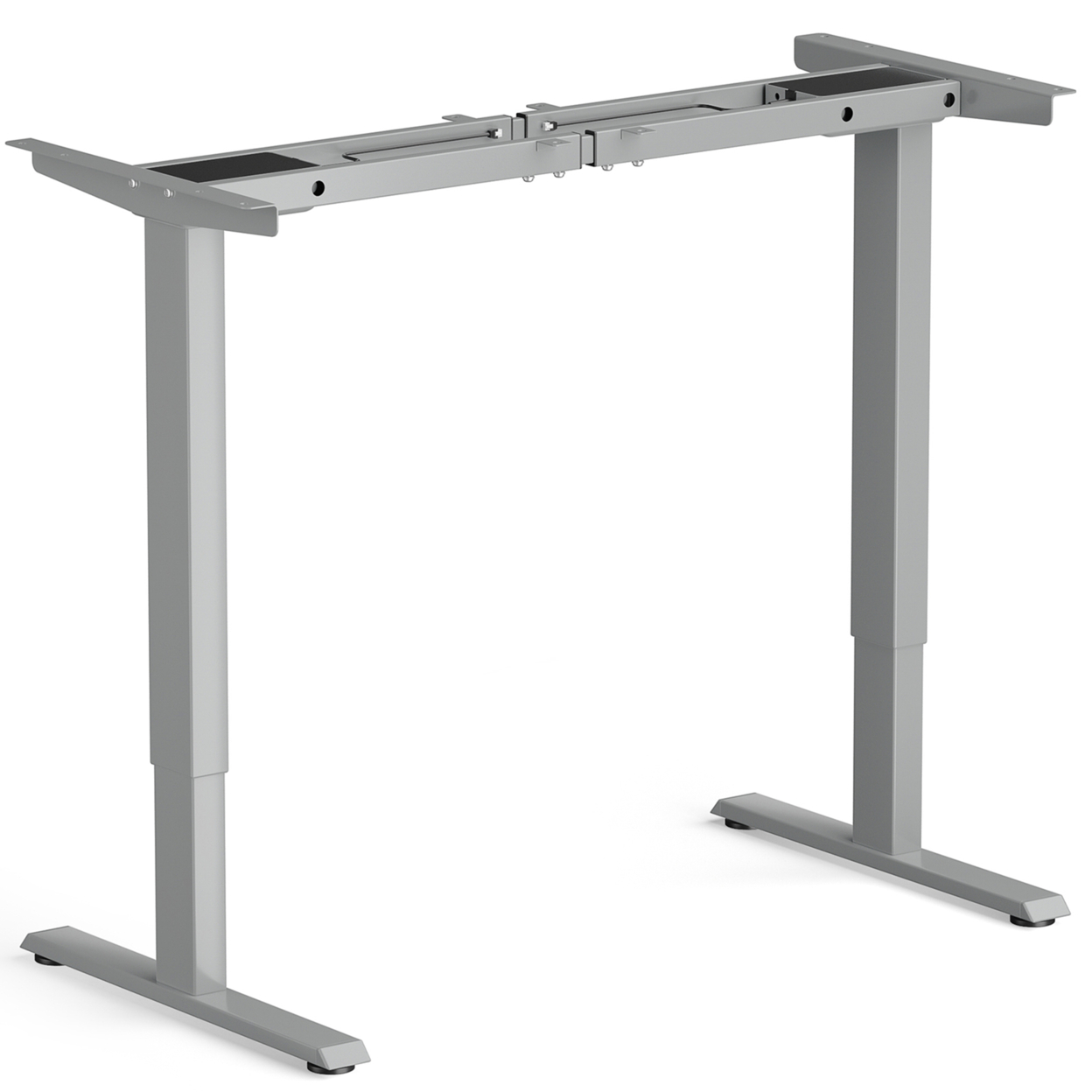 Dual-Motor Stand Up Desk Frame Workstation Base W/ Adjustable Width & Height - White
