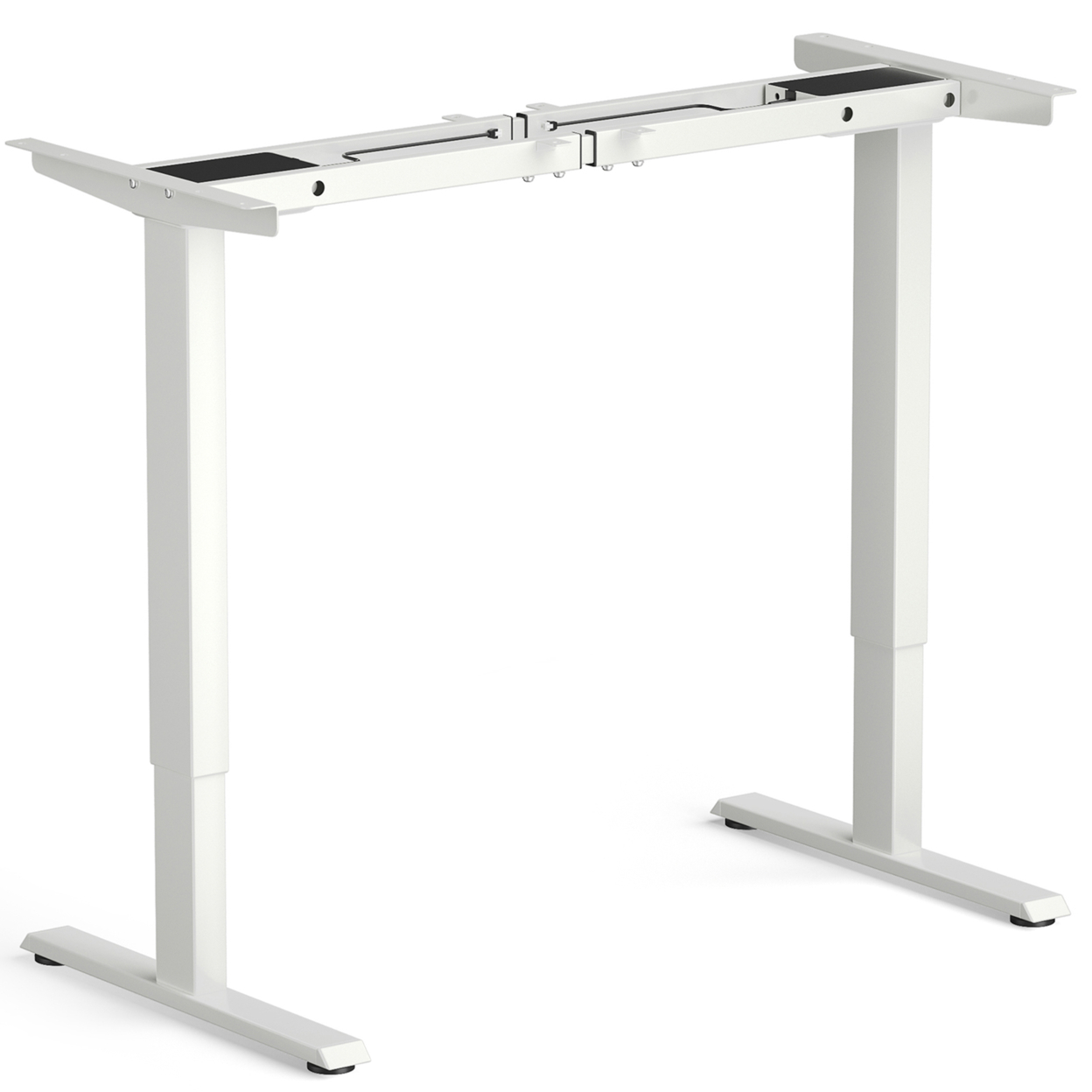 Dual-Motor Stand Up Desk Frame Workstation Base W/ Adjustable Width & Height - White
