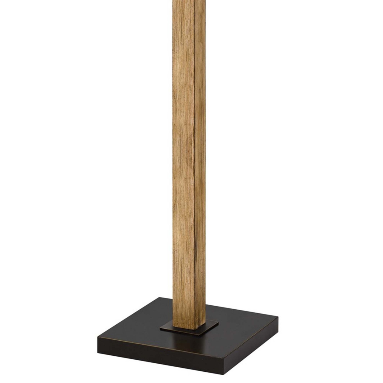 Wooden Floor Lamp With 3 Metal Mesh Shades, Brown And Black- Saltoro Sherpi